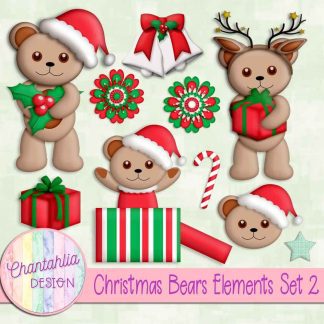 Free design elements in a Christmas Bears theme