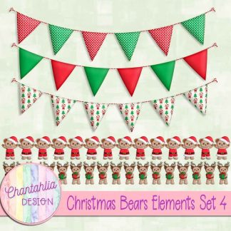 Free design elements in a Christmas Bears theme