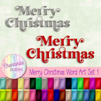 Free Merry Christmas word art