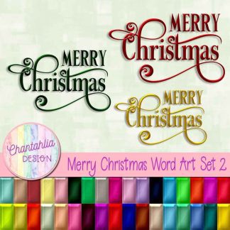 Free Merry Christmas word art