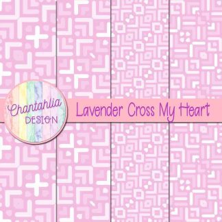 Free lavender cross my heart digital papers