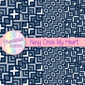 Free navy cross my heart digital papers