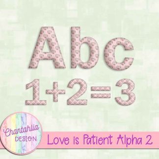 Free alpha in a Love is Patient Valentine theme