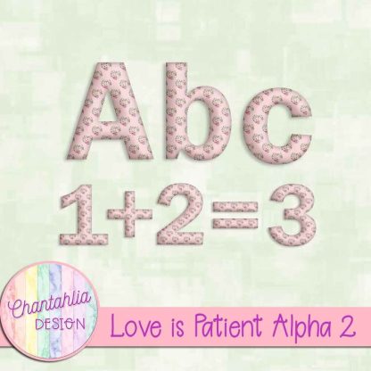 Free alpha in a Love is Patient Valentine theme