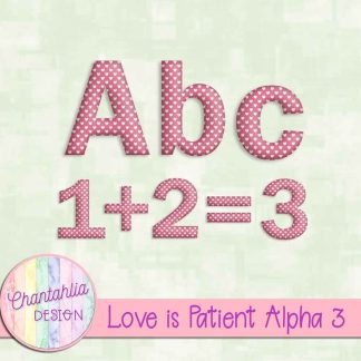 Free alpha in a Love is Patient Valentine theme