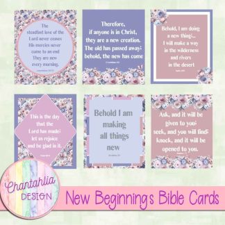 Free Bible Cards in a New Beginnings theme