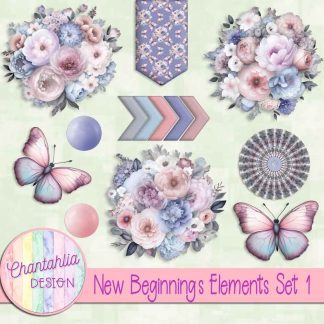 Free design elements in a New Beginnings theme