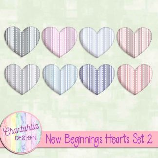 Free hearts in a New Beginnings theme.