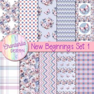 Free digital papers in a New Beginnings theme