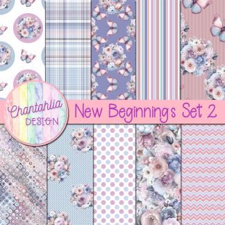 Free digital papers in a New Beginnings theme