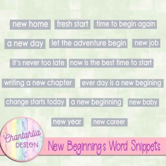 Free word snippets in a New Beginnings theme