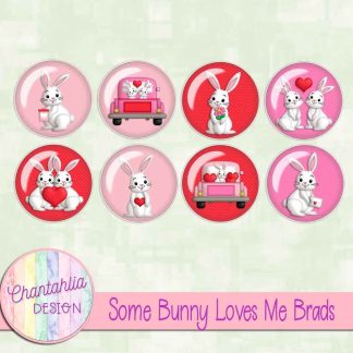 Free brads in a Some Bunny Loves Me Valentine theme.