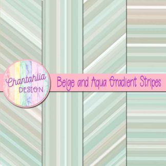 Free beige and aqua gradient stripes digital papers