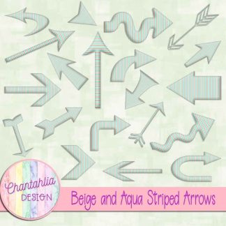 Free beige and aqua striped arrows