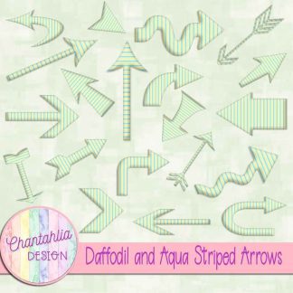 Free daffodil and aqua striped arrows