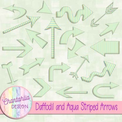 Free daffodil and aqua striped arrows