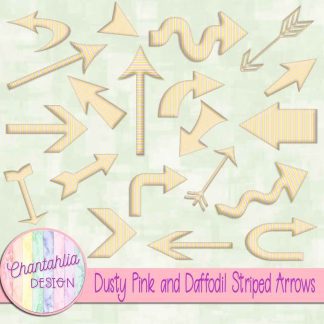 Free dusty pink and daffodil striped arrows