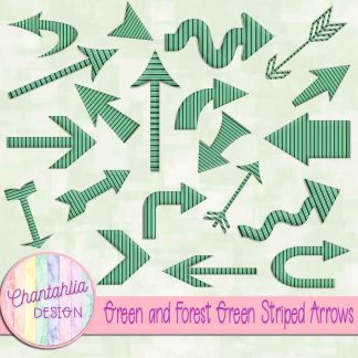 Free green and forest green striped arrows