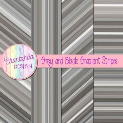 Free grey and black gradient stripes digital papers