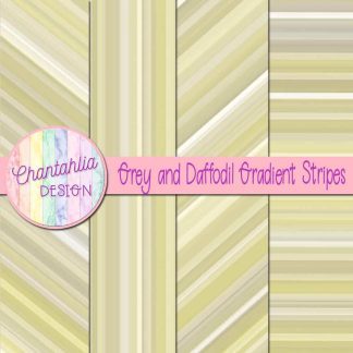 Free grey and daffodil gradient stripes digital papers