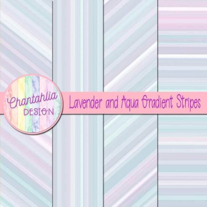 Free lavender and aqua gradient stripes digital papers