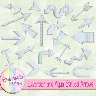 Free lavender and aqua striped arrows