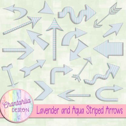 Free lavender and aqua striped arrows