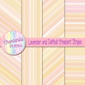 Free lavender and daffodil gradient stripes digital papers