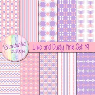 Free lilac and dusty pink digital papers set 19