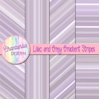 Free lilac and grey gradient stripes digital papers