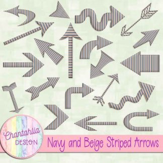 Free navy and beige striped arrows