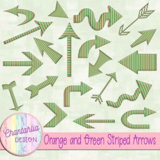 Free orange and green striped arrows