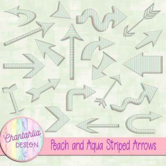 Free peach and aqua striped arrows