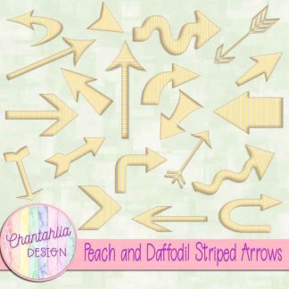 Free peach and daffodil striped arrows