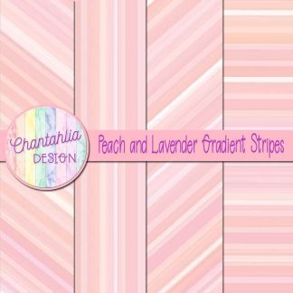 Free peach and lavender gradient stripes digital papers