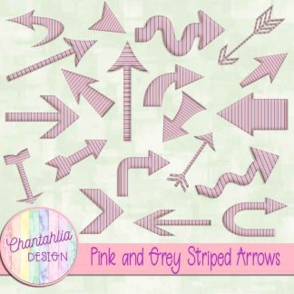 Free pink and grey striped arrows