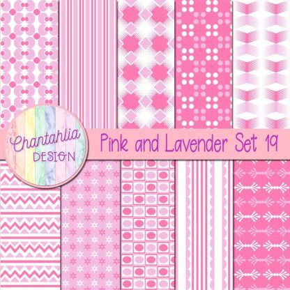 Free pink and lavender digital papers set 19