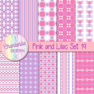 Free pink and lilac digital papers set 19