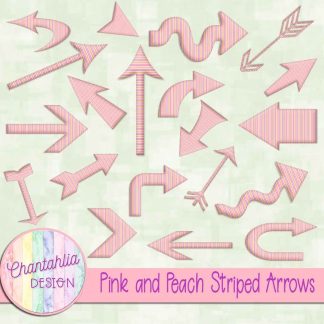 Free pink and peach striped arrows