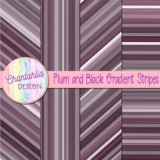 Free plum and black gradient stripes digital papers