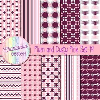 Free plum and dusty pink digital papers set 19