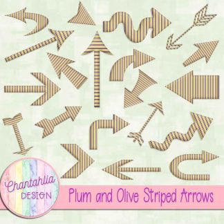 Free plum and olive striped arrows