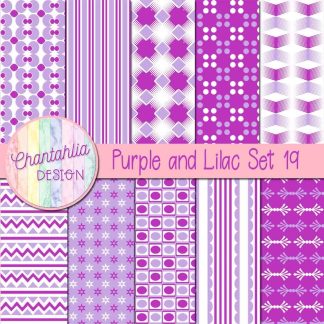 Free purple and lilac digital papers set 19