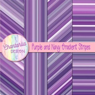 Free purple and navy gradient stripes digital papers