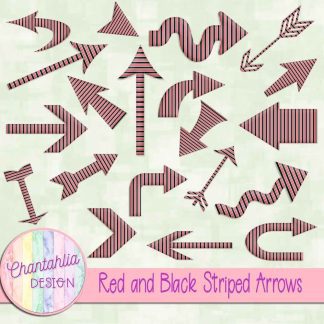 Free red and black striped arrows