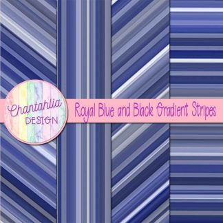 Free royal blue and black gradient stripes digital papers