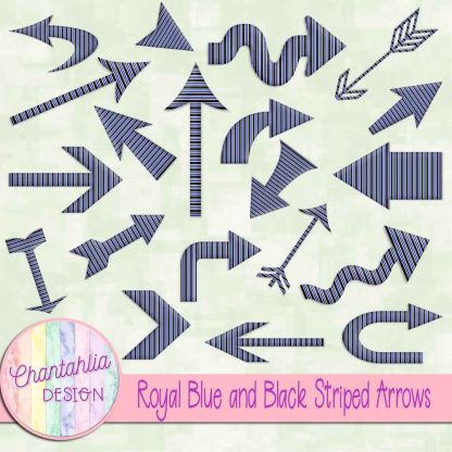 Free royal blue and black striped arrows