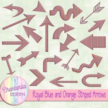 Free royal blue and orange striped arrows