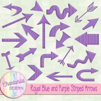 Free royal blue and purple striped arrows