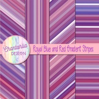 Free royal blue and red gradient stripes digital papers